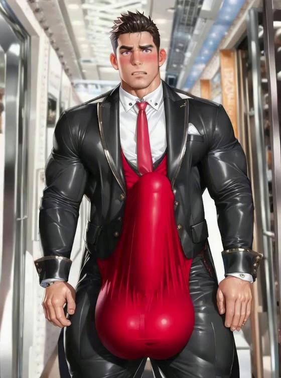 extremely erect bulge, bulge fully remains covered in fabric and fully visibl…