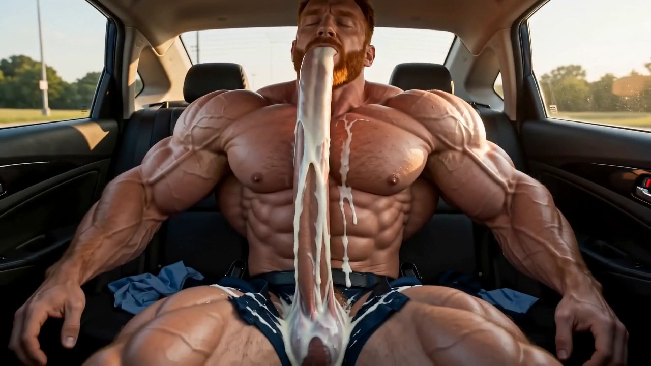 Make him grow into a giant that breaks out of the car with impossibly large m…
