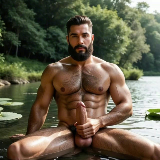Masturbating
